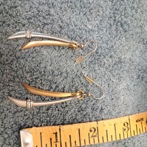 Brighton Chic Two-Tone Dangle Earrings